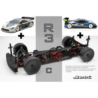 R3 "Club Racer" Red Edition Carbon Mittelmotor Tourenwagen - V2 + Blitz TCN & CLA Karosse