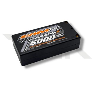 Team EAM - Graph-X 6000mAh Hardcase Akku - 150C - 7.4V - 219g 25.1mm - 2S Shorty LiPo